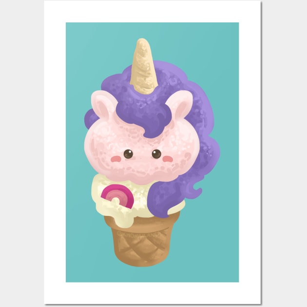 Unicorn Gelato Wall Art by Khotekmei